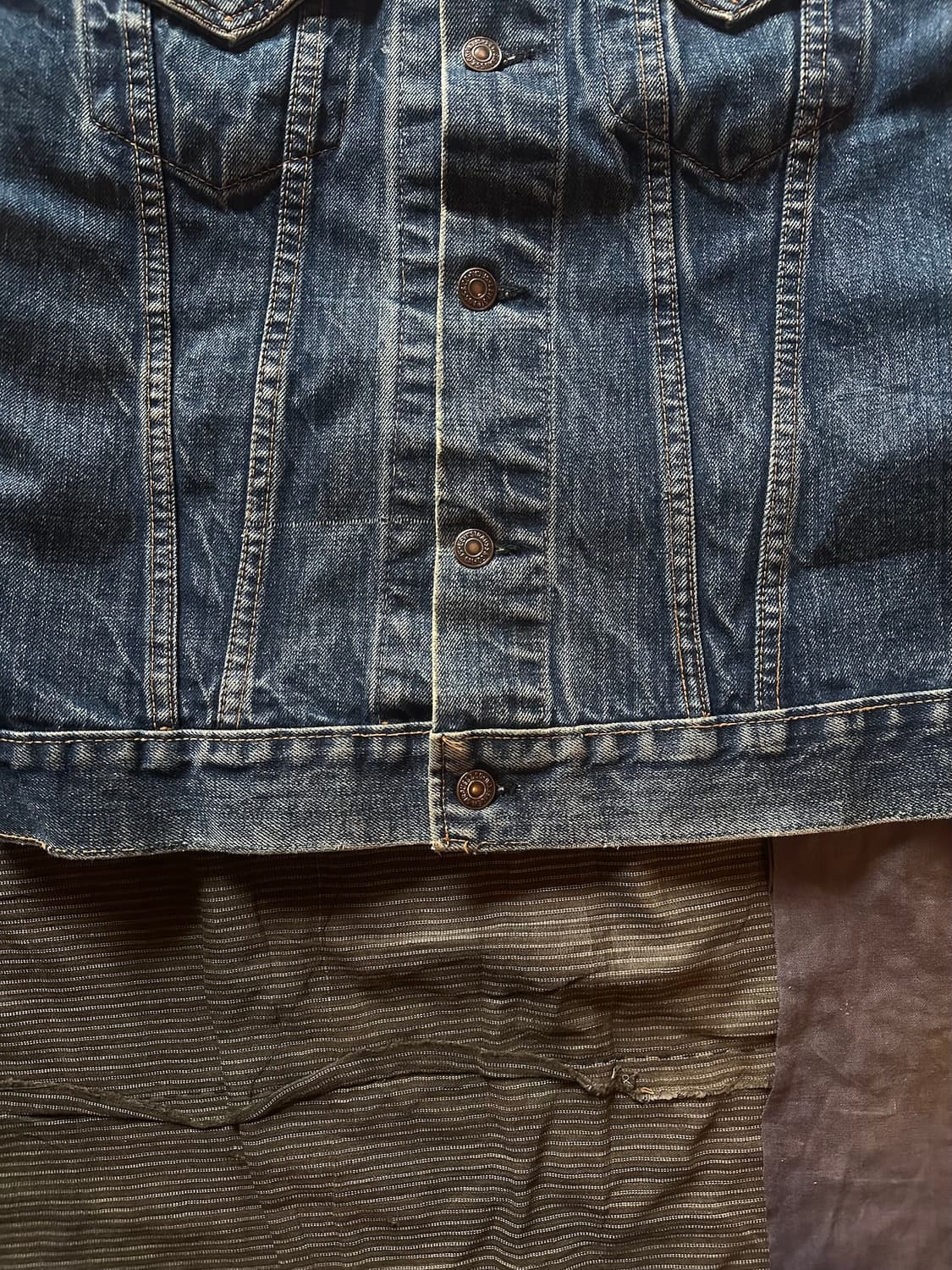 60s USA Levis 70505 Big E Denim Jacket 상품이미지4