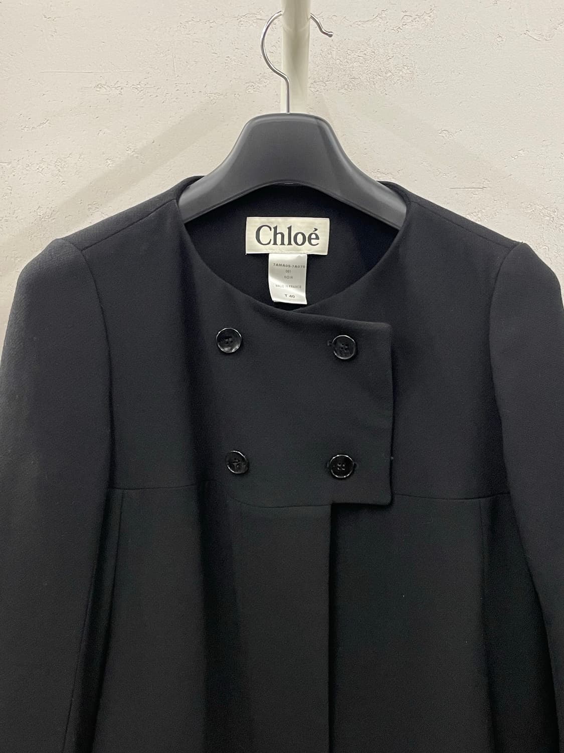 Chloé 끌로에 블랙 더블 버튼 자켓 40 상품이미지3