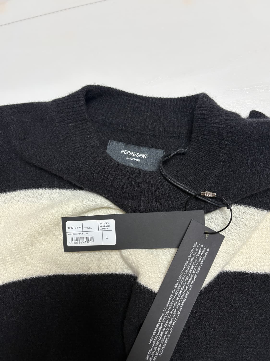 리프레젠트 스트라이프 데미지 니트 상품이미지4