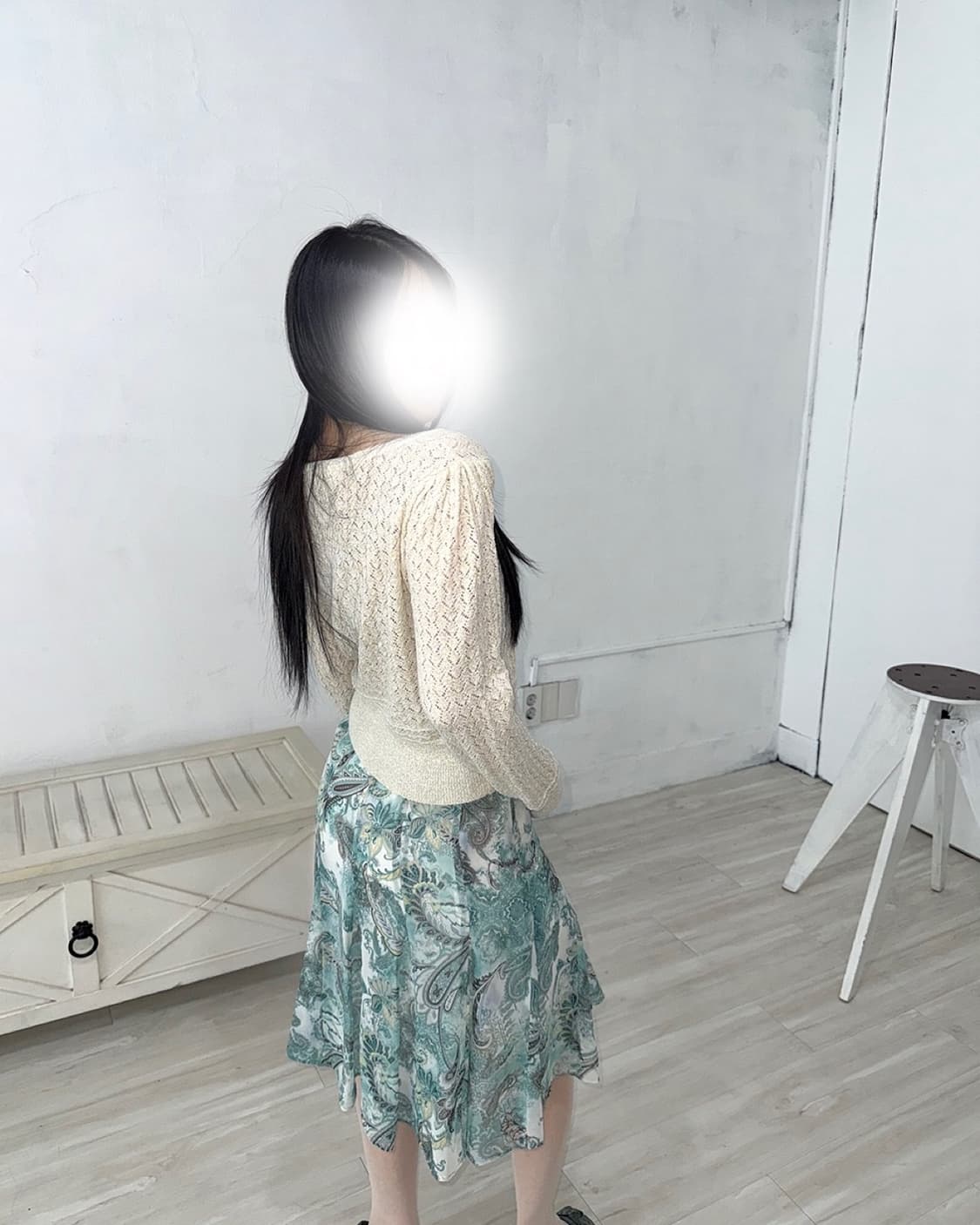 Jade Paisley Oriental Midi Skirt 상품이미지6