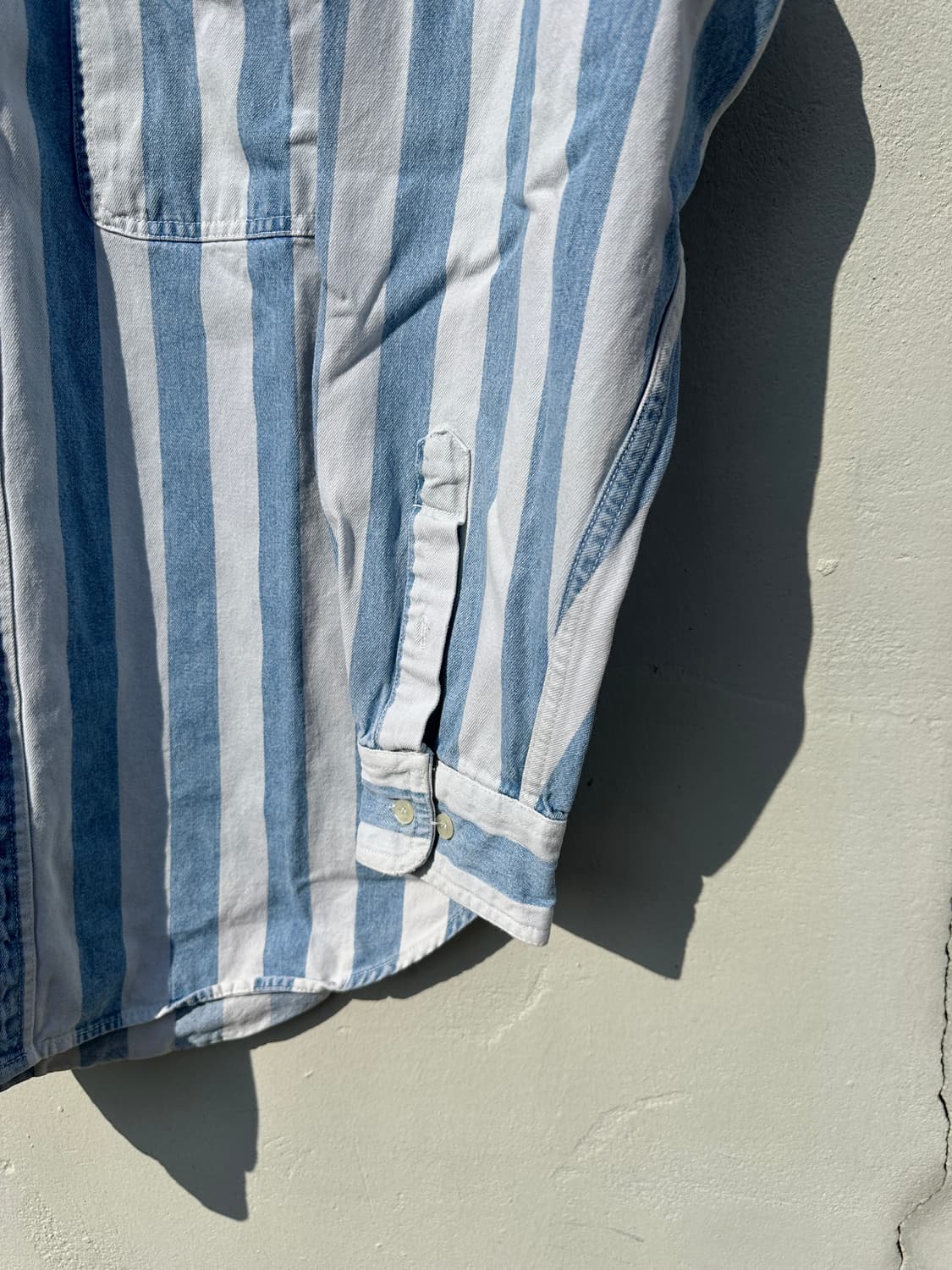 [XL] 00s GAP 올드 갭 스트라이프 트윌코튼 셔츠 상품이미지5