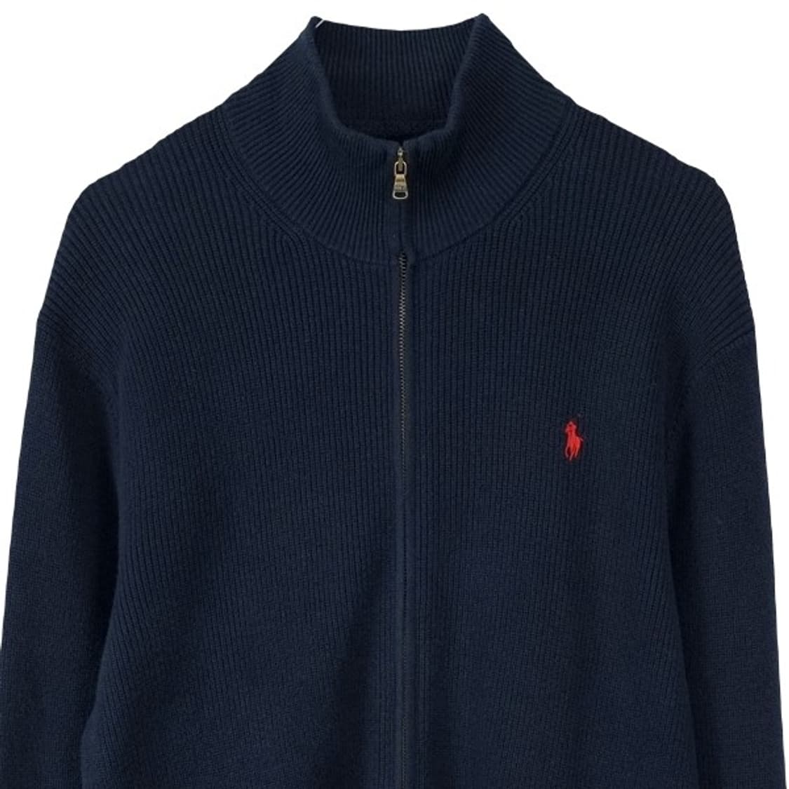 [폴로 랄프로렌] 포니 로고 자수 니트 집업 가디건 네이비 M20101 상품이미지4