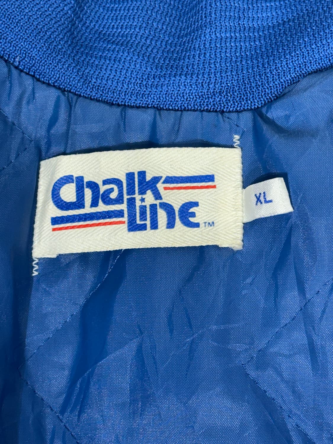 90s 빈티지 블루 봄버 자수 오버핏 자켓 XL 상품이미지7