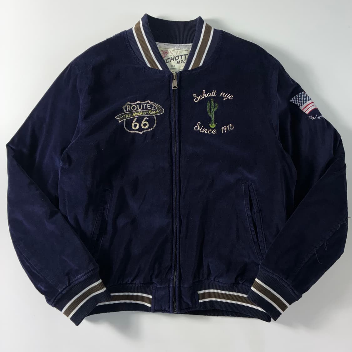 Schott  쇼트 루트66 벨벳 수베이너 자켓  상품이미지4