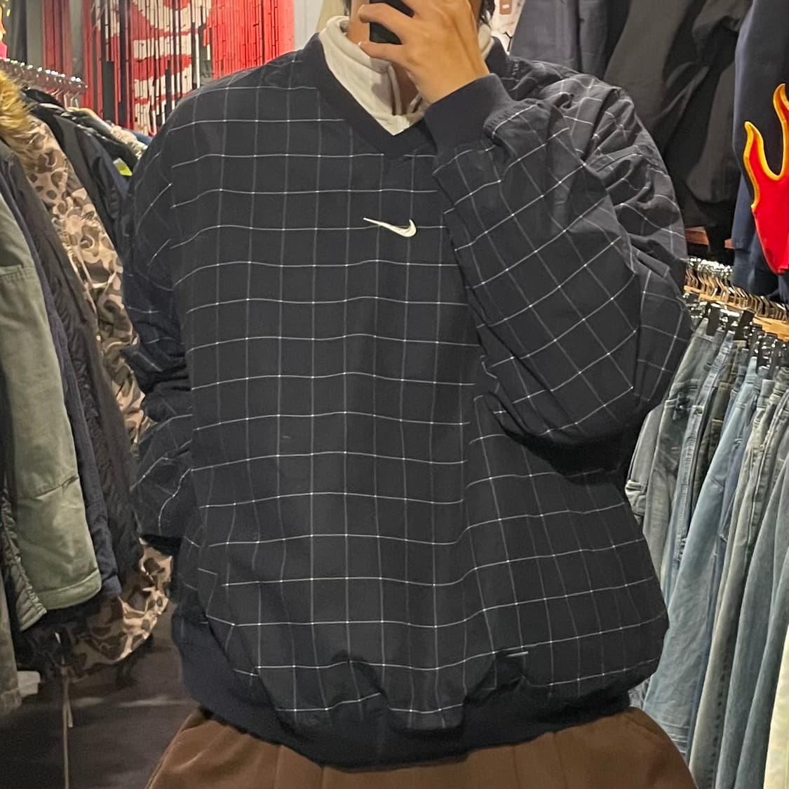 [IM] Nike 나이키 네이비 체크 웜업 상품이미지3