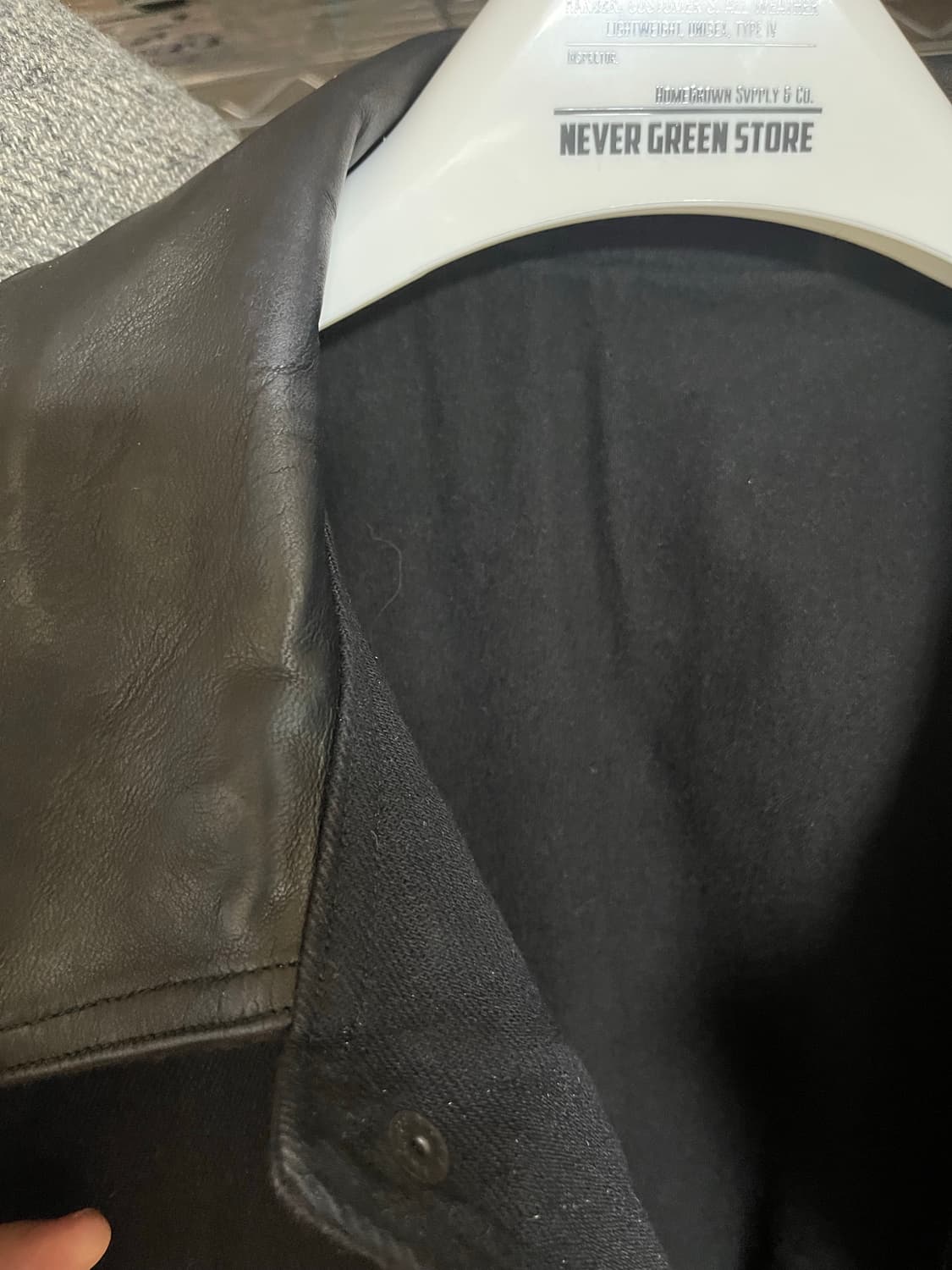 24aw 코모리 레더데님자켓 2사이즈 상품이미지3