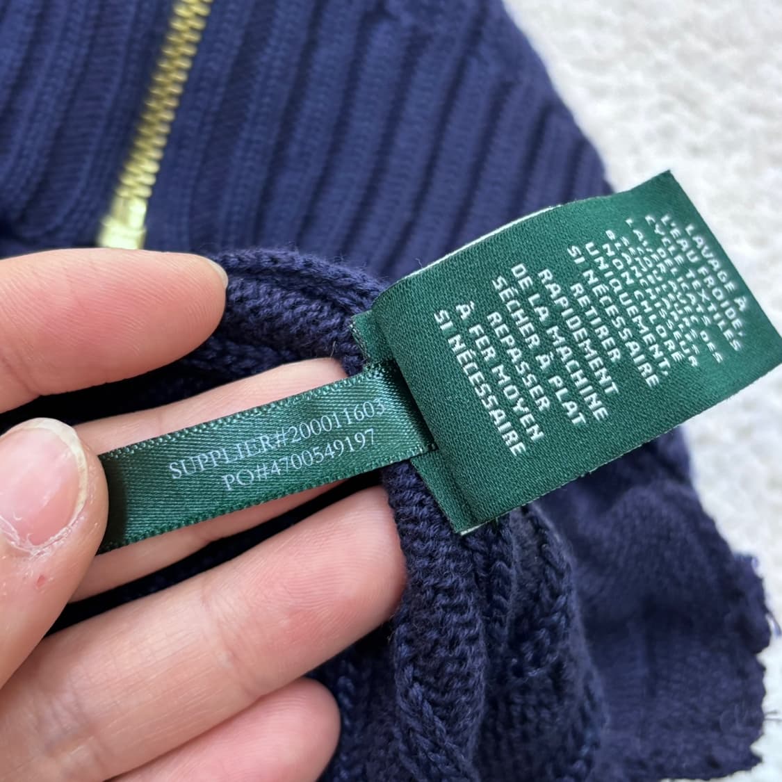 M 폴로랄프로렌 케이블 니트 집업 0423E 상품이미지5