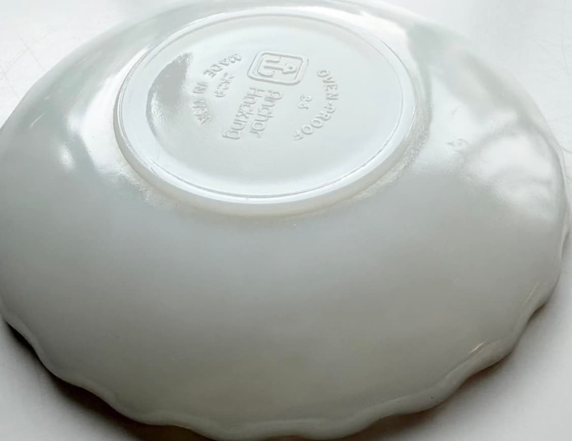 앵커호킹 밀크글라스 빈티지 소서 4p 일괄 (u.s.a) 상품이미지8