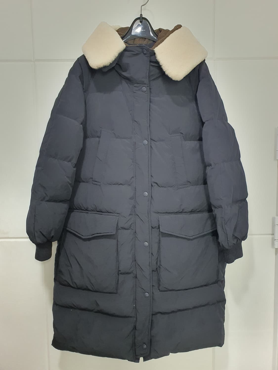 스튜디오톰보이 퍼카라 아웃포켓 롱 다운 점퍼 사이즈 55 상품이미지2