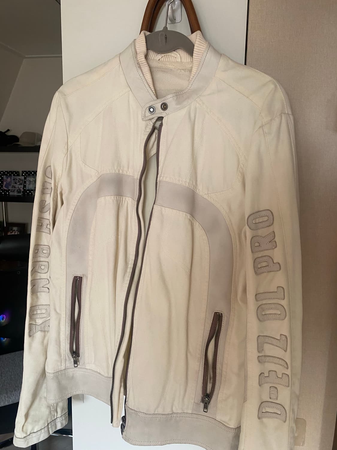 디젤 바이커 자켓 white 상품이미지1