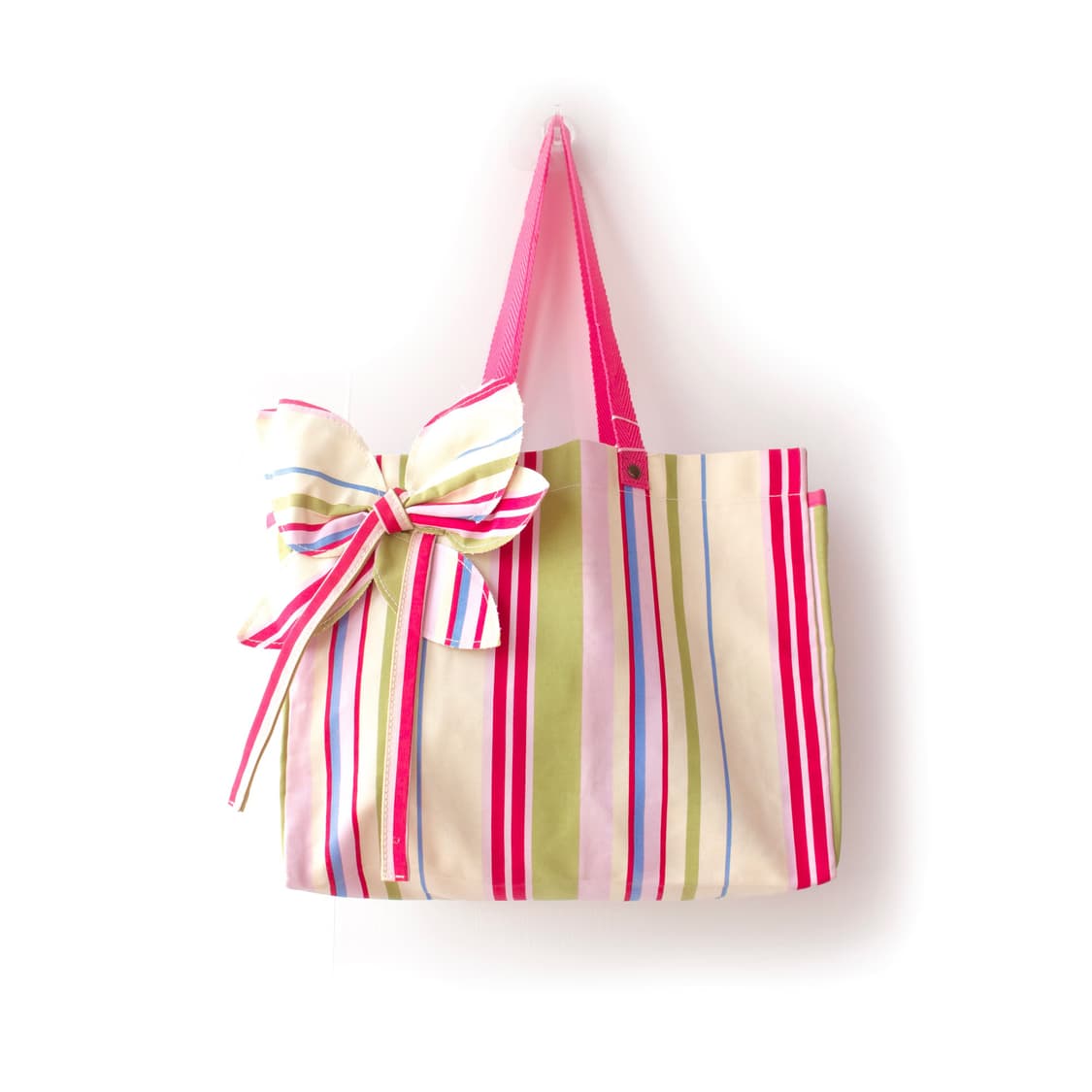 츠모리치사토 플라워 줄-무늬 숄더백 🌷 상품이미지2