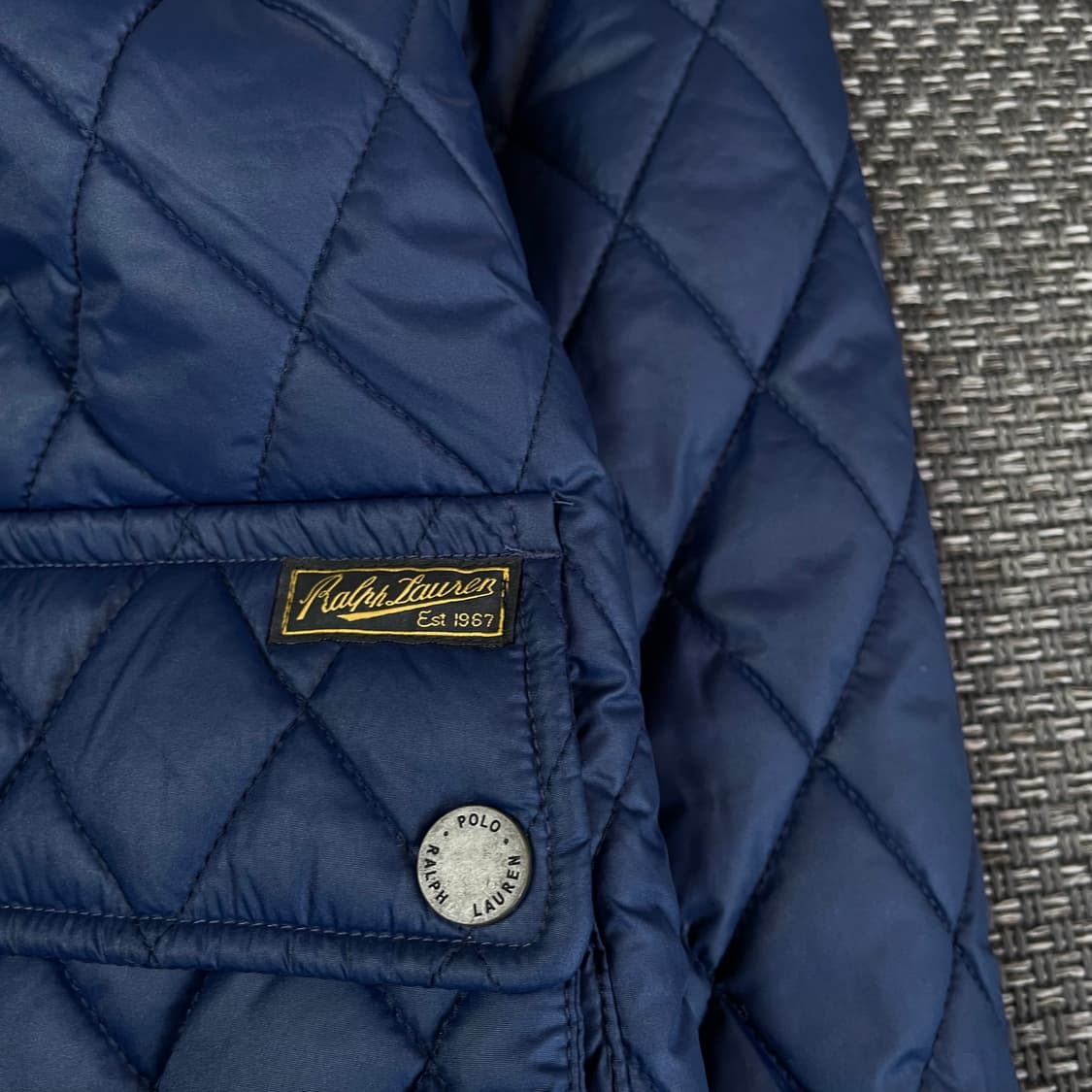 폴로 랄프로렌 네이비 카라 퀄팅 자켓 XL 상품이미지5