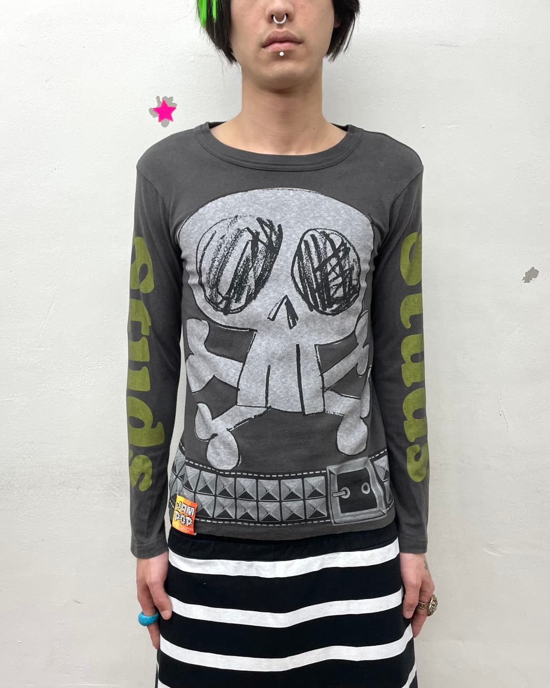 Jam Big Skull Stud Belt T-Shirt 상품이미지1