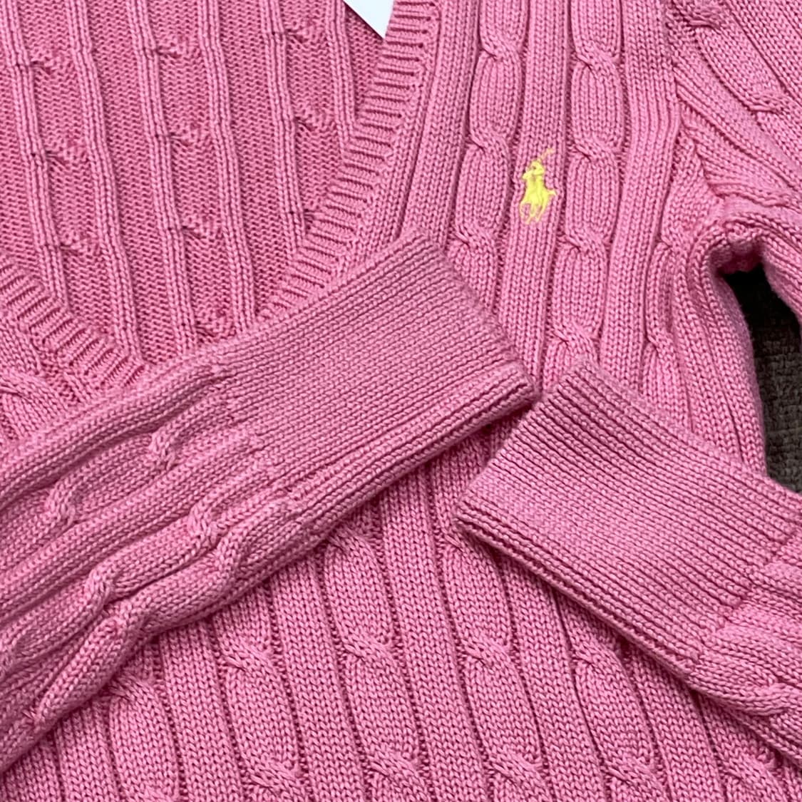 (S) 랄프 로렌 케이블 브이넥 니트 상품이미지6