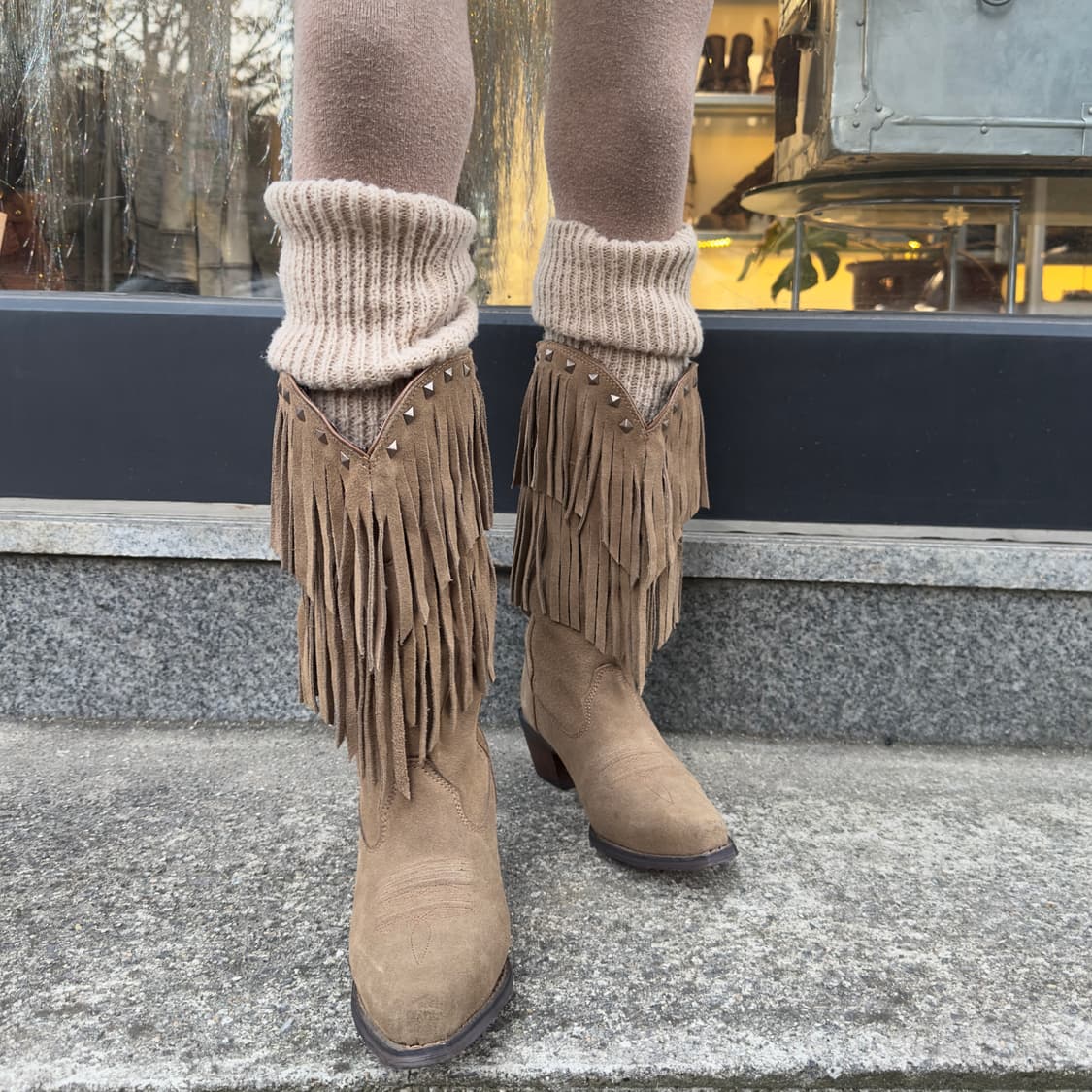 듀랑고 프린지 & 스터드 웨스턴 부츠 상품이미지10