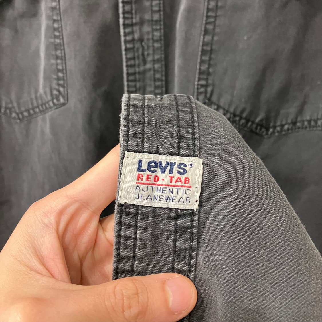 118 리바이스 웨스턴 흑청 데님 셔츠 빈티지 상품이미지6