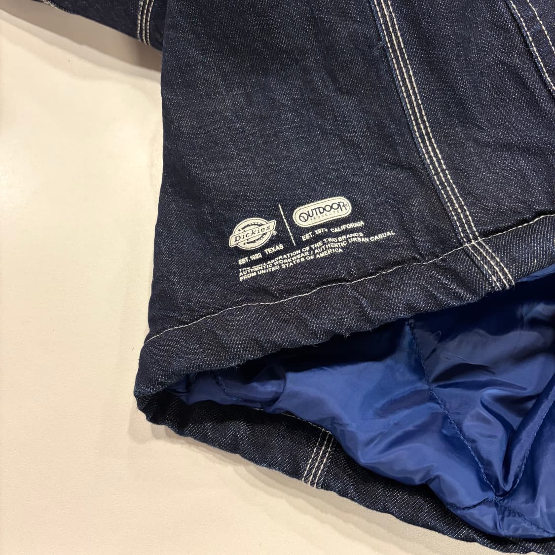 [M] 디키즈 x 아웃도어 프로덕트 데님 워크 자켓 블루 B651 상품이미지8