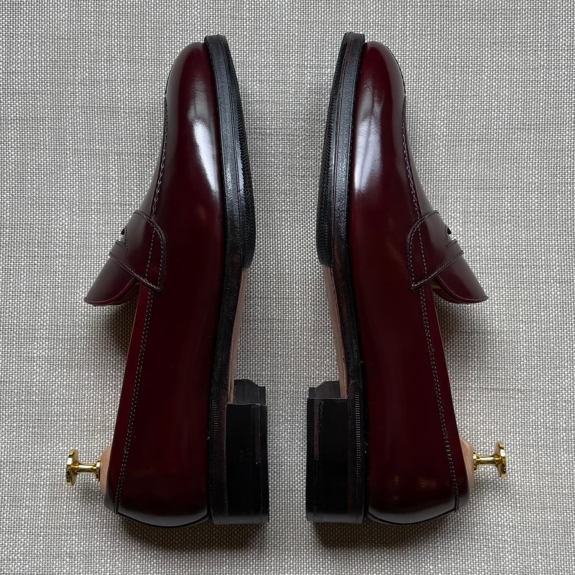 [UK7]  YANKO 14979 버건디 브라운 카프 와이팁 페니 로퍼 상품이미지5