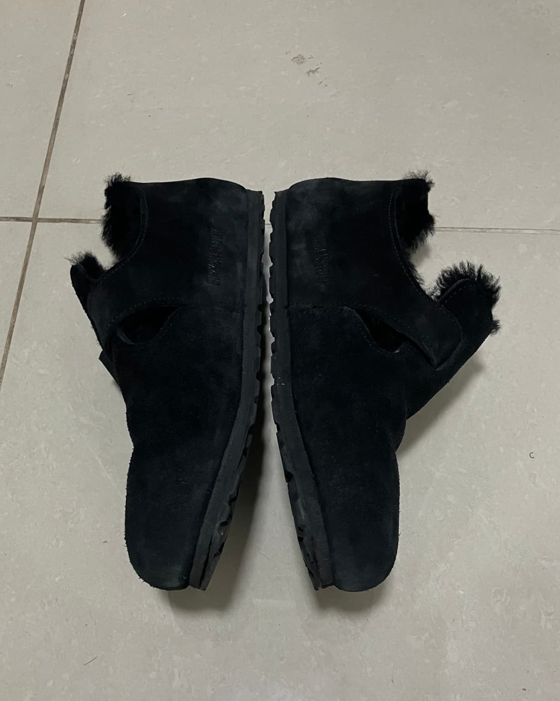 버켄스탁 런던 시어링 스웨이드 블랙 내로우 37 (240) 상품이미지4