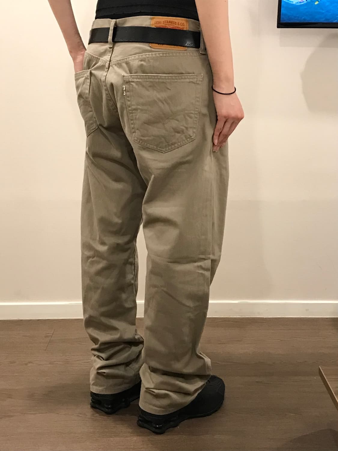 리바이스 505 화이트탭 34/32 베이지 팬츠 상품이미지3