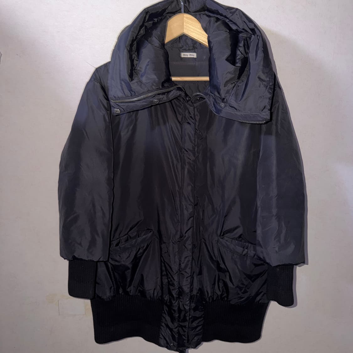 미우미우 후드 오리털 야상 점퍼 46 (오버핏 77까지) 상품이미지10