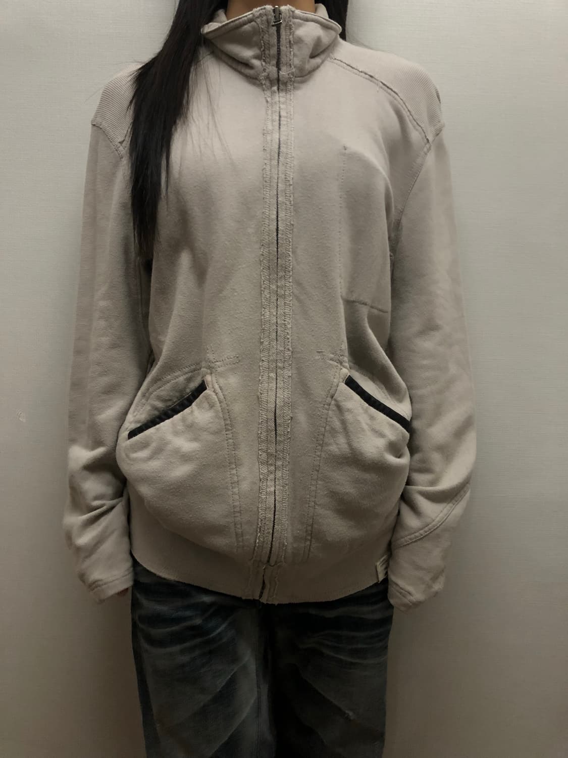 빈티지 코데즈컴바인 베이지 후드집업 상품이미지6