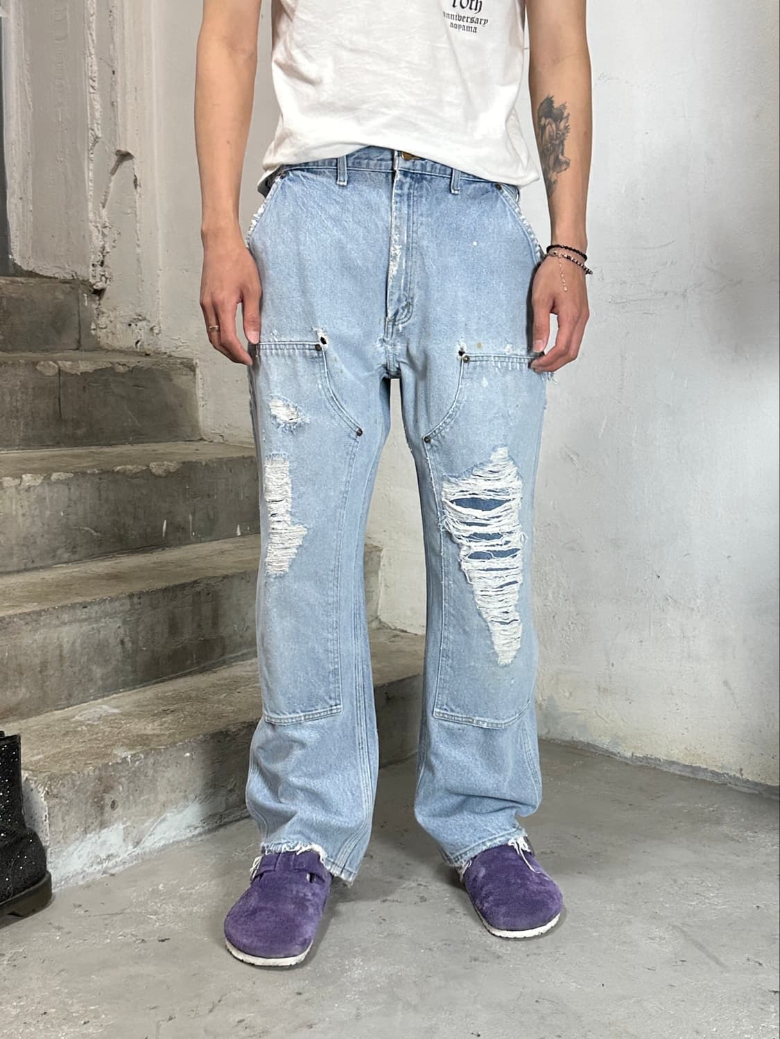 OG 칼하트 B07 더블니 팬츠 칼하트 데님 더블니 상품이미지2