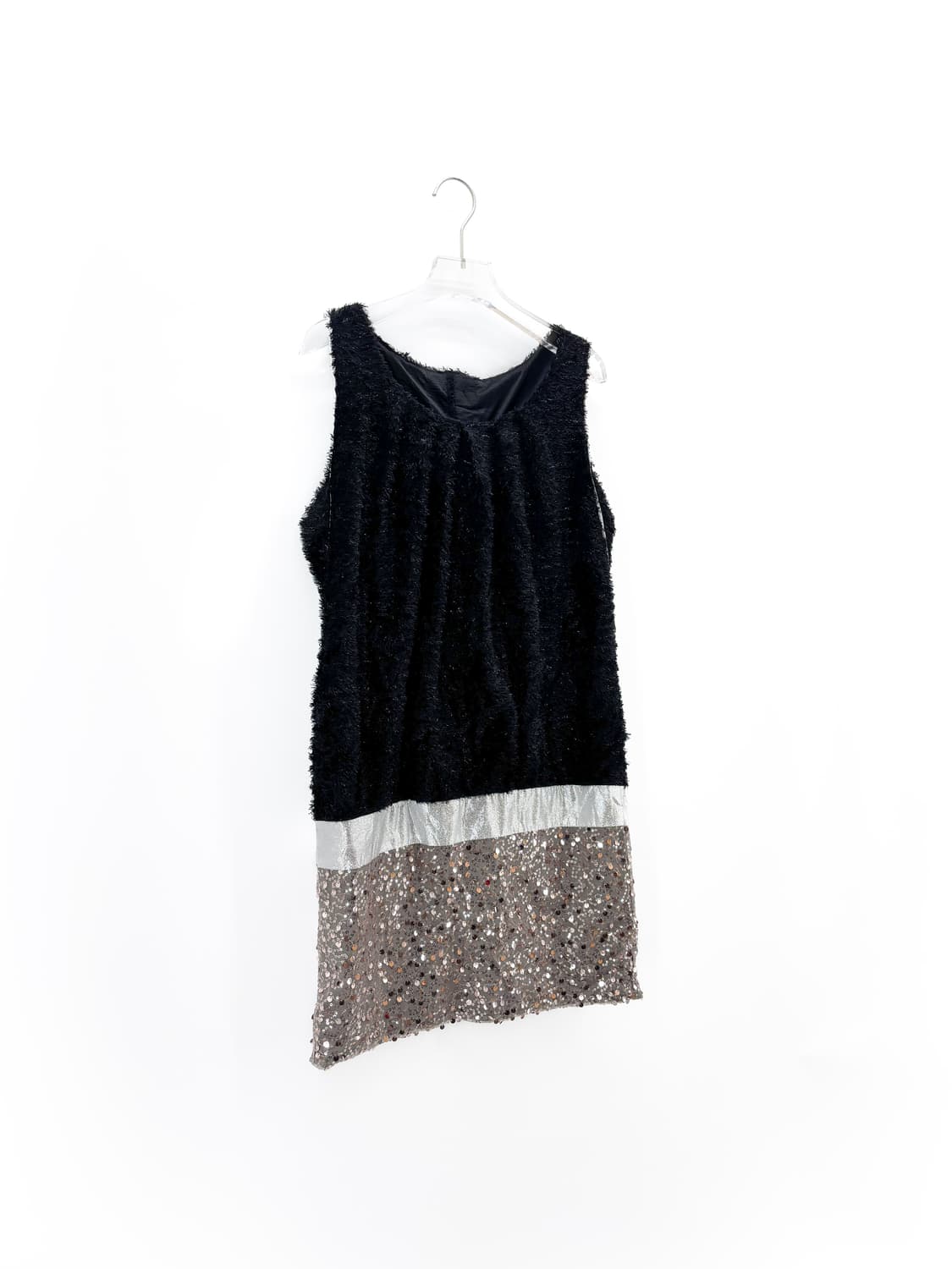 빈티지 헤어리 메탈릭얀 스팽글 미니 드레스 상품이미지8