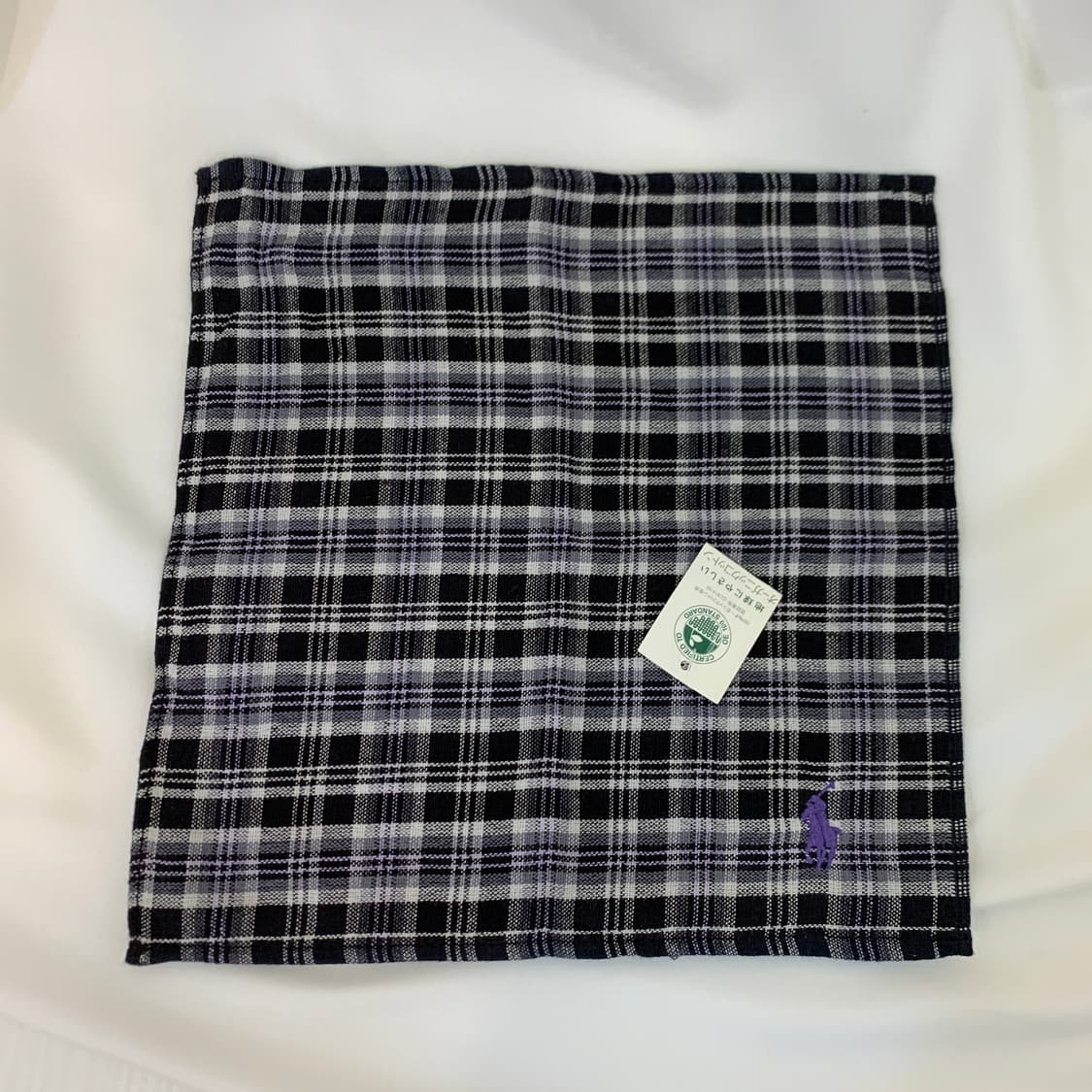 폴로 랄프로렌 포니 퍼플 체크 핸드타올 상품이미지2