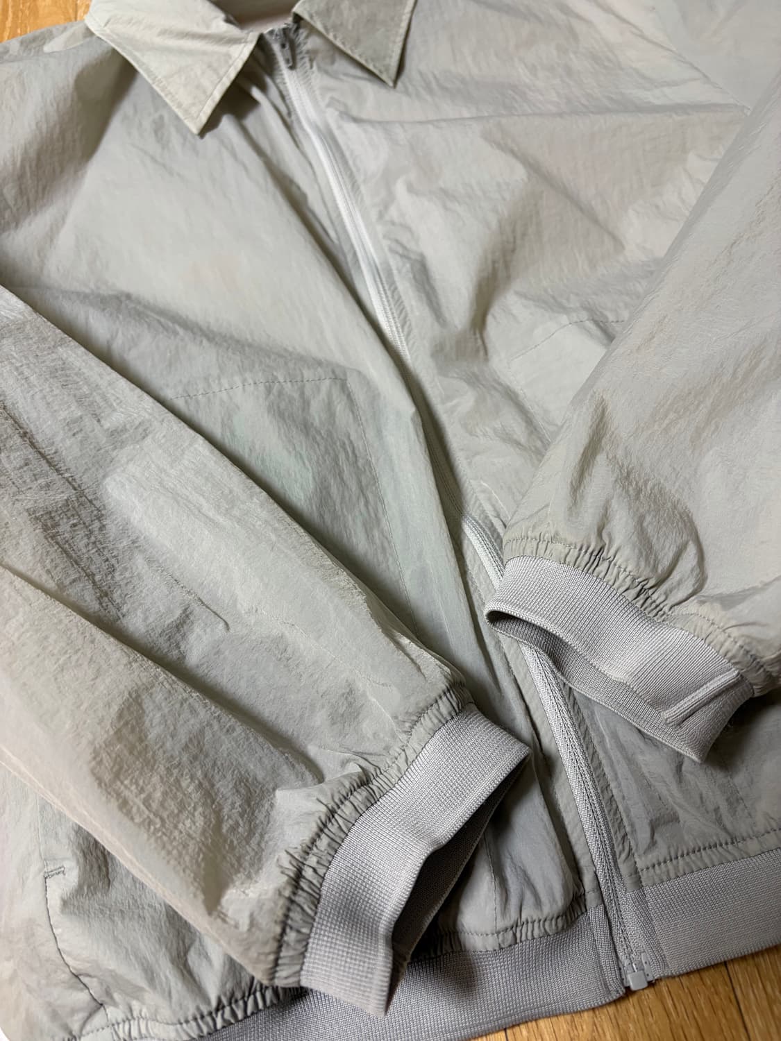 아모멘토 시어 집업 셔츠 그레이 M 상품이미지3