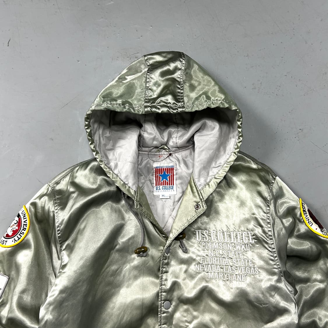 U.S. COLLEGE 와펜패치 후드 점퍼  상품이미지2