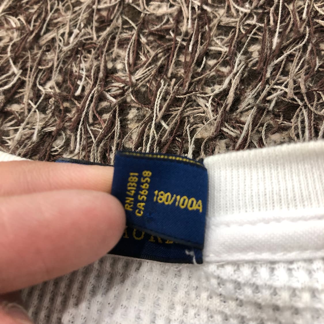 폴로 랄프로렌 와플 화이트 롱슬리브 긴팔 티셔츠 상품이미지5