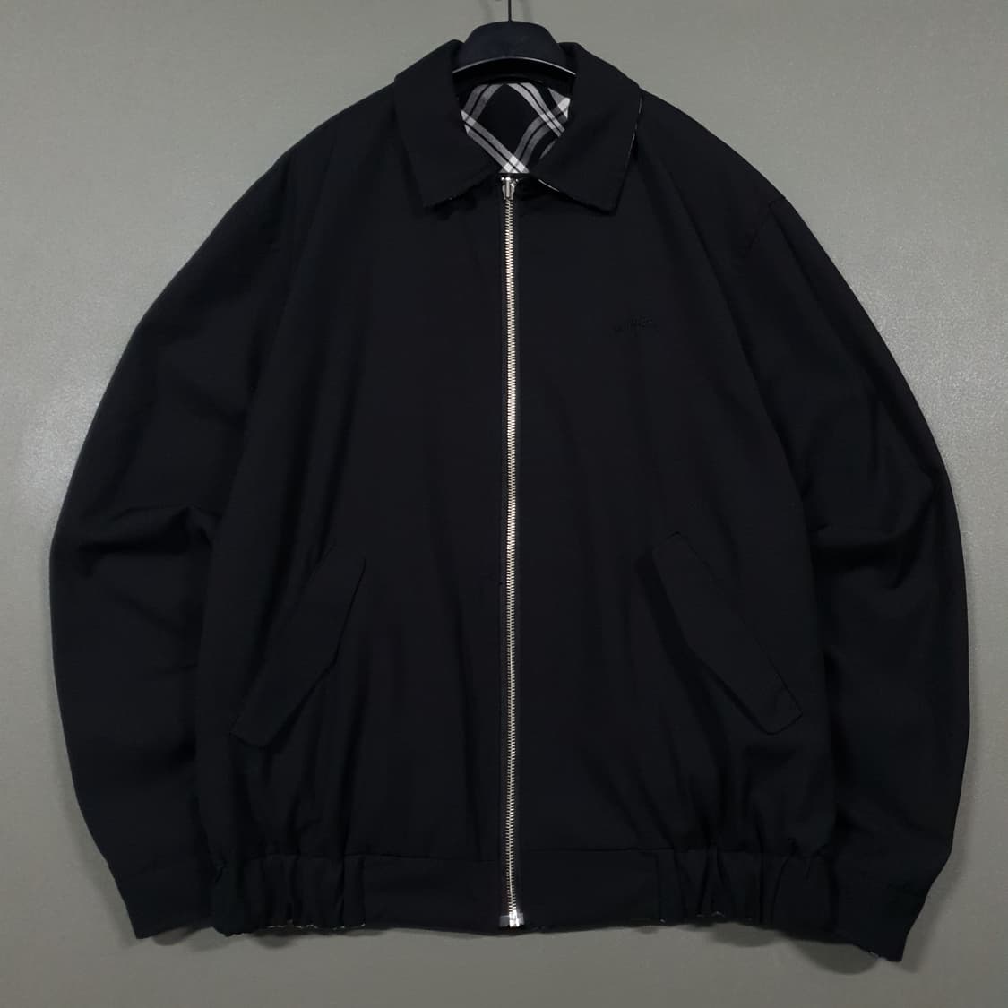 실측 XL 위캔더스 리버서블 양면 체크 플레이드 블루종 자켓 WKNDRS 상품이미지3