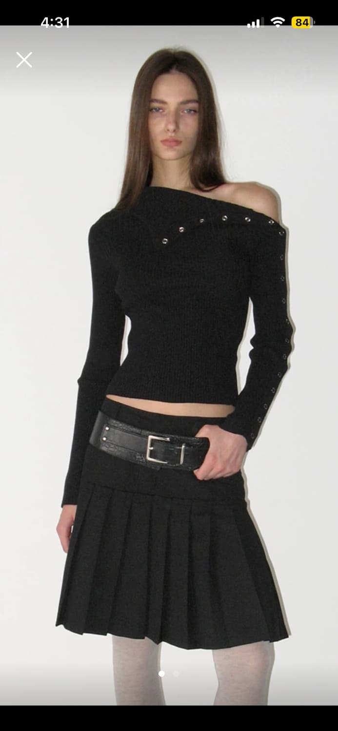 썬번프로젝트  Two-way Snap Knit투웨이 스냅 니트 블랙 상품이미지1