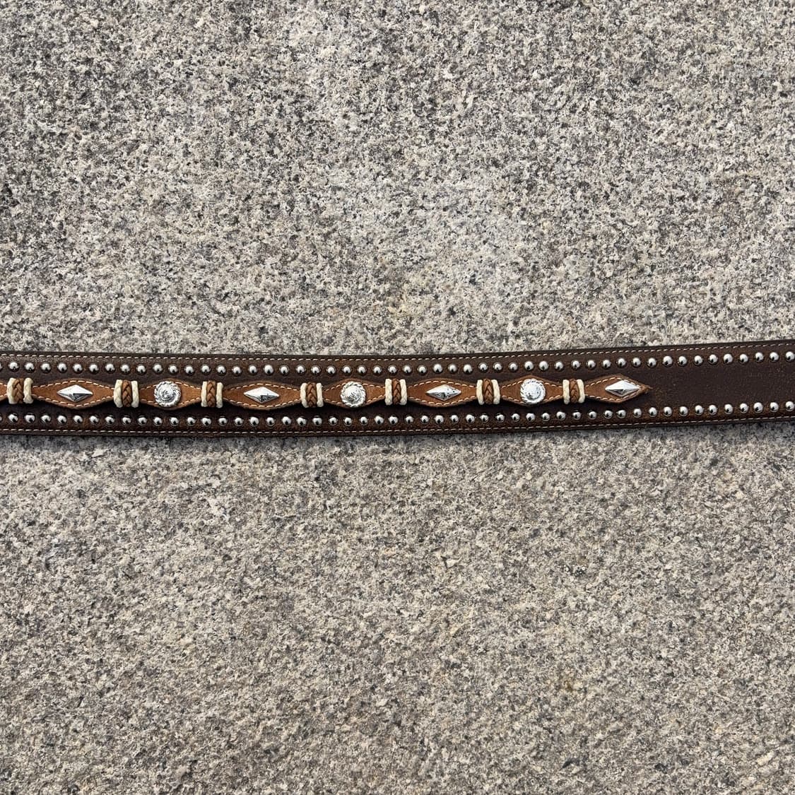 노코나 Nocona 스터디드 웨스턴 레더 벨트 상품이미지5