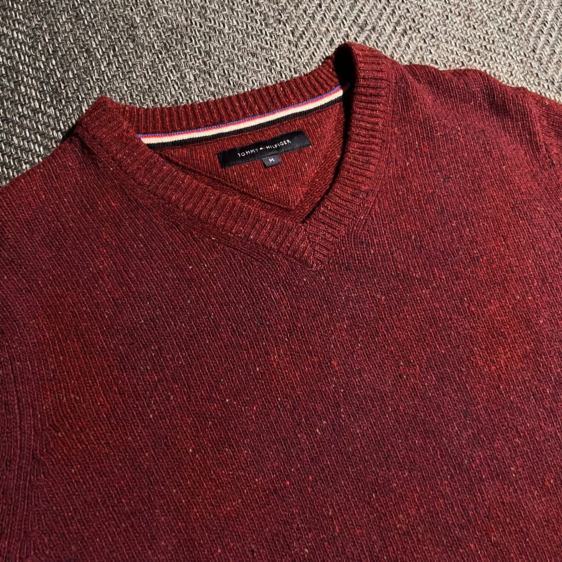 [M] TOMMYHILFIGER 타미힐피거 램스울 브이넥 네프 니트 상품이미지3