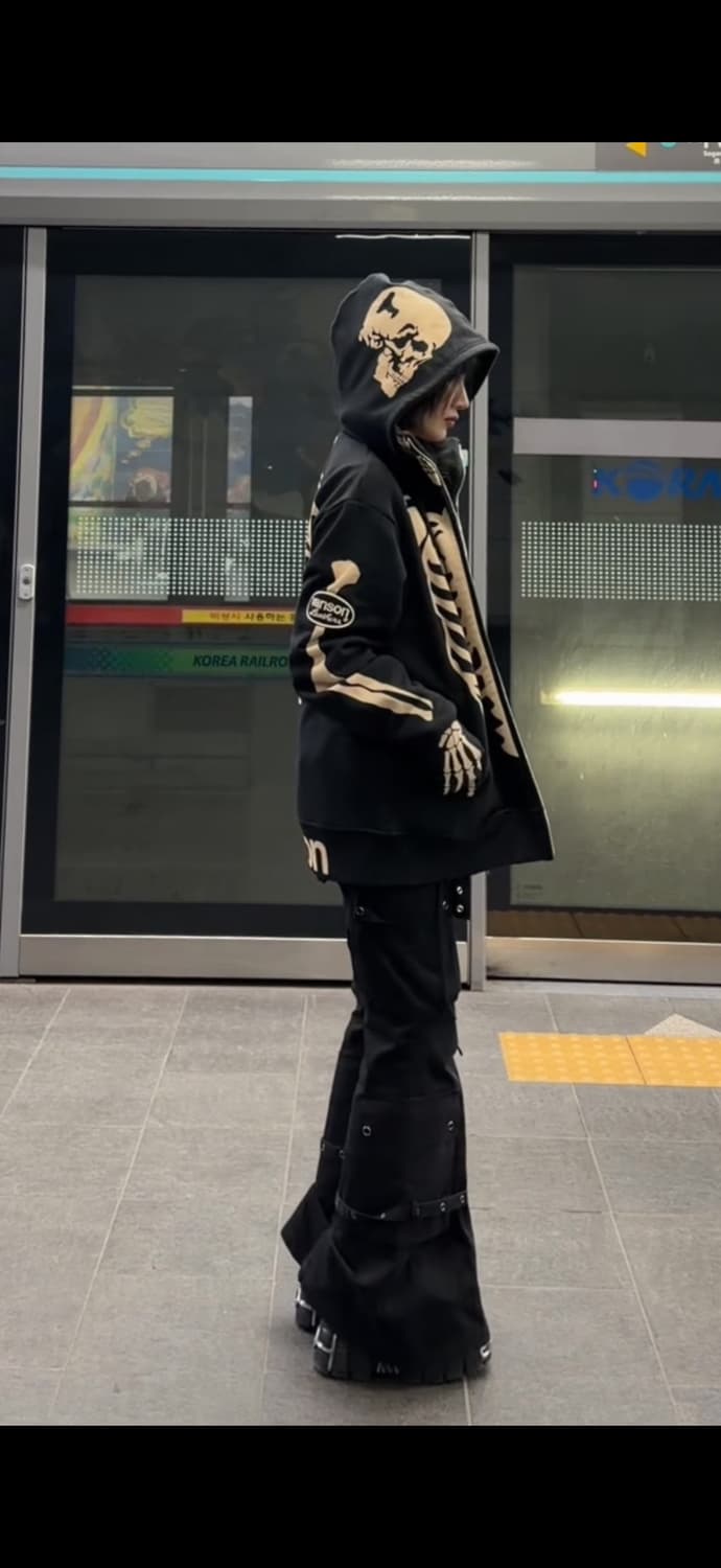 밴슨 해골 후드집업 XL 상품이미지2