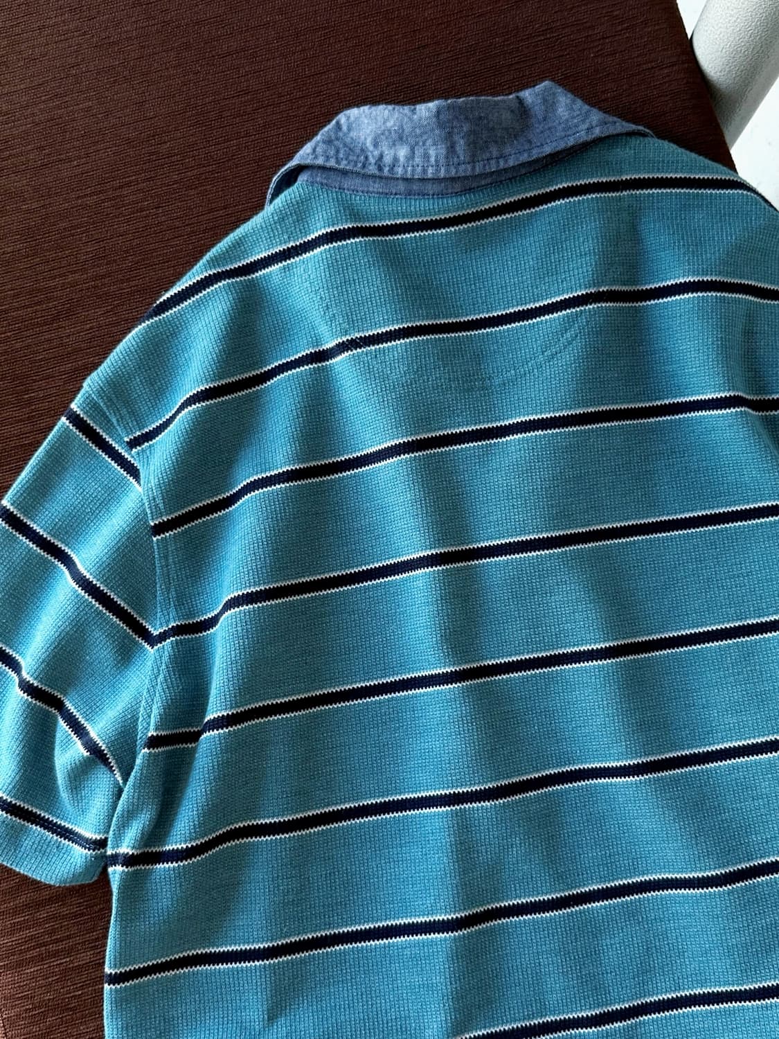 Cotton stripe pique shirt 상품이미지5
