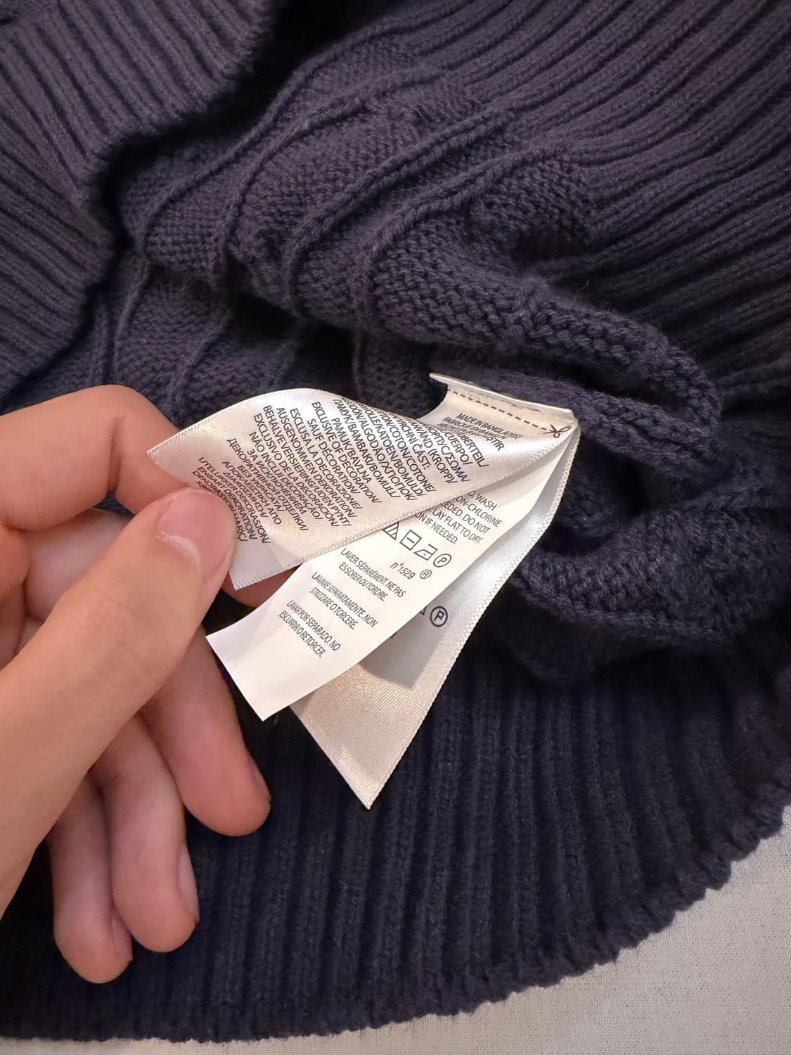 폴로 랄프로렌 꽈배기 케이블 니트 네이비 상품이미지5