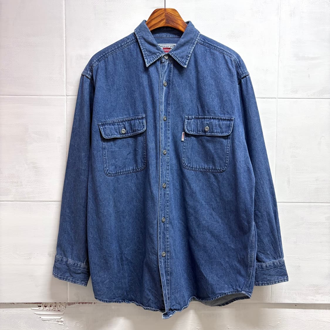 Hanes 헤인즈 데님 청 남방 셔츠  상품이미지1