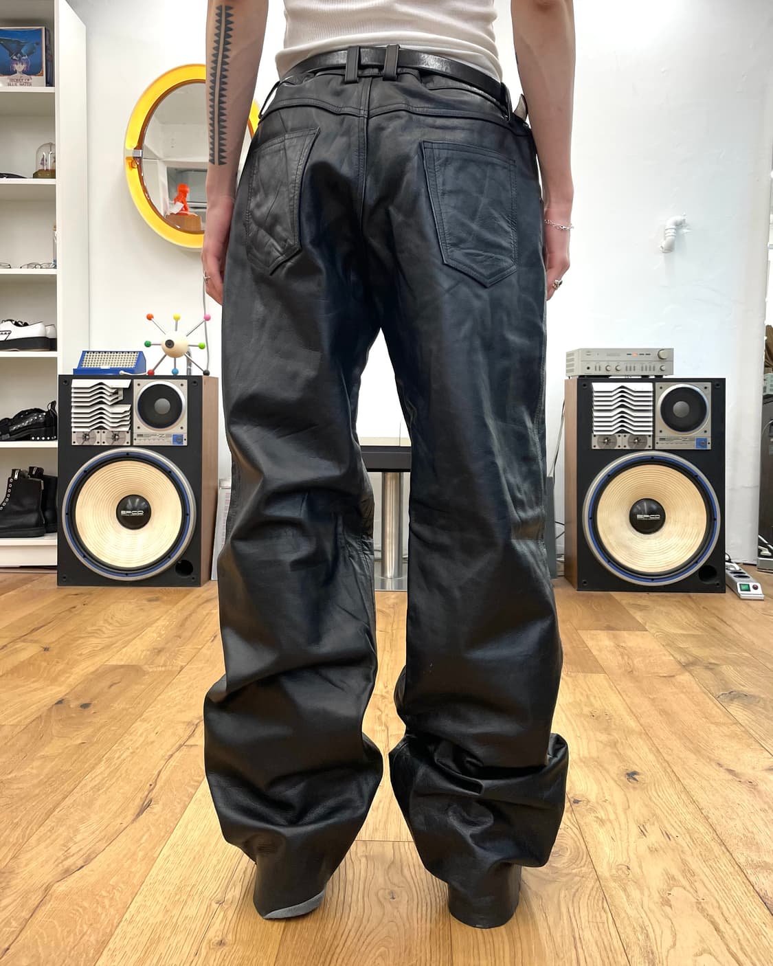 [38] 90s 레더 팬츠 상품이미지2