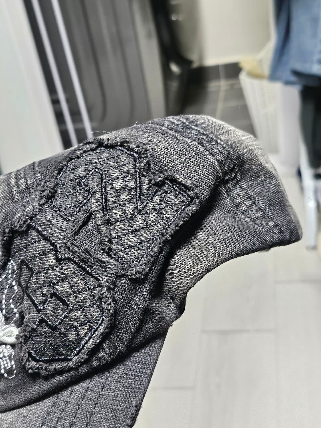 본더치 y2k 핀터깔 데미지 볼캡 상품이미지4