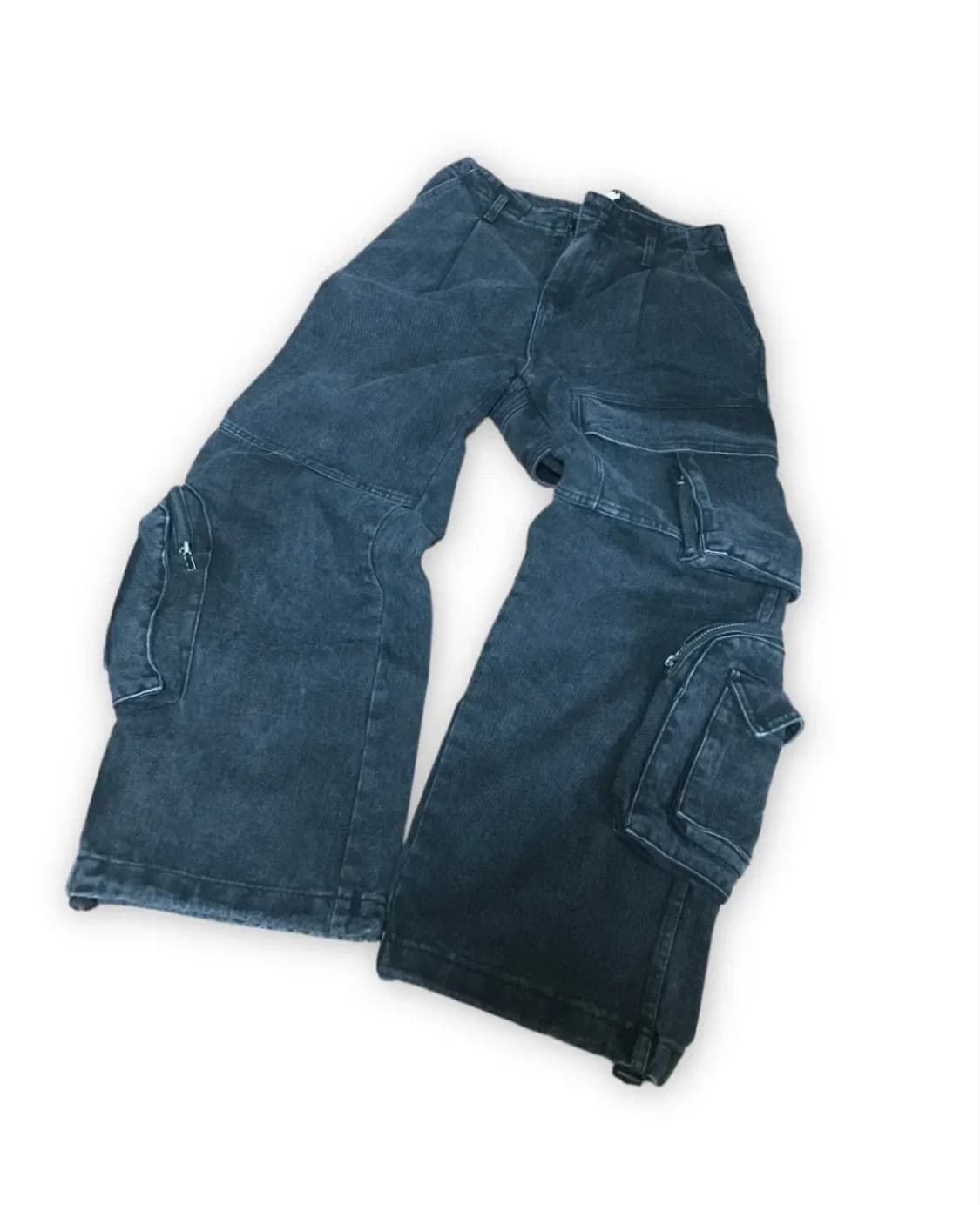 흑청 벌룬 포켓 카고팬츠 상품이미지3