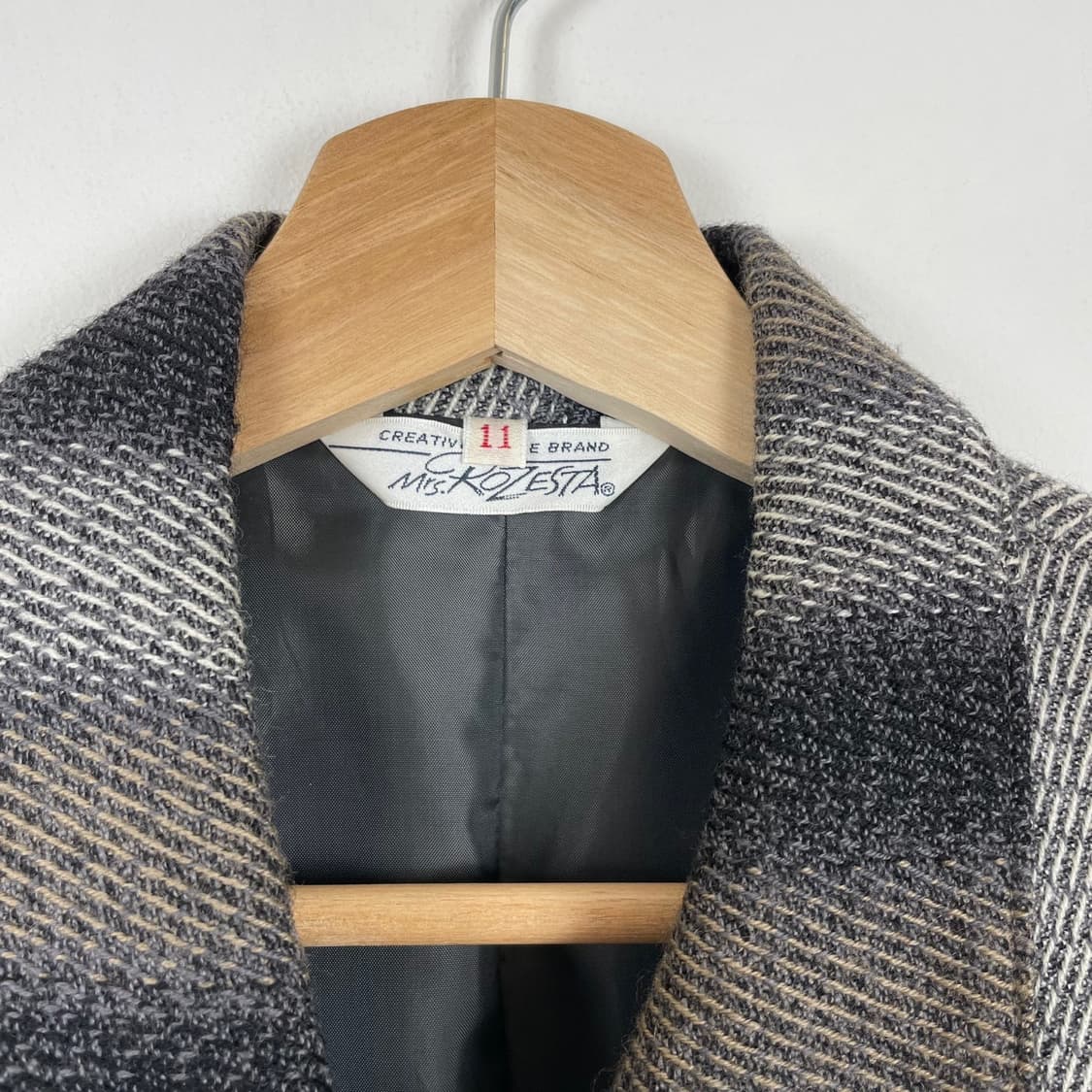 재패니즈 울 100% 패턴 카라 블레이저 상품이미지4