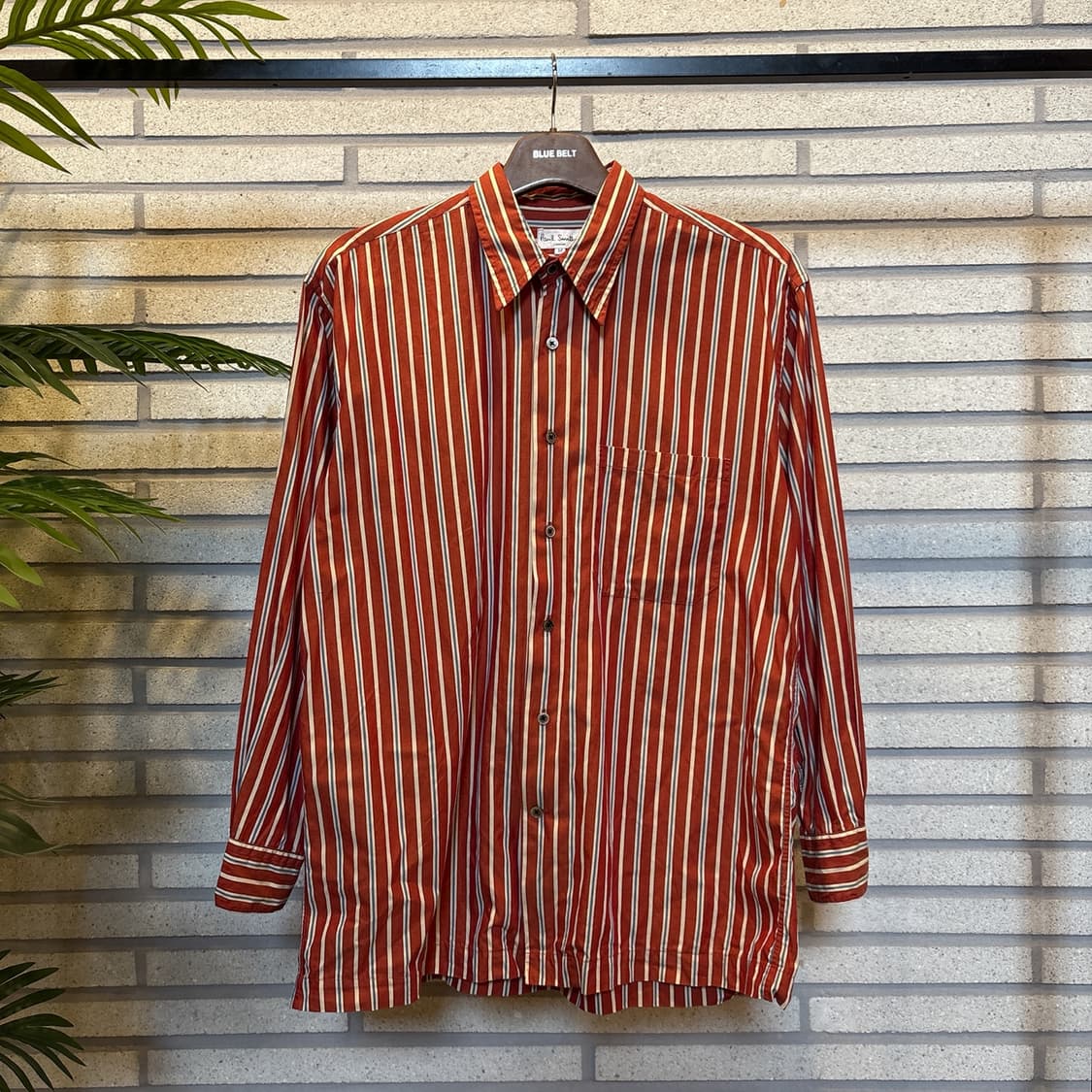 폴스미스 멀티 스프라이프 셔츠 롱 라인 디테일 오렌지 상품이미지2