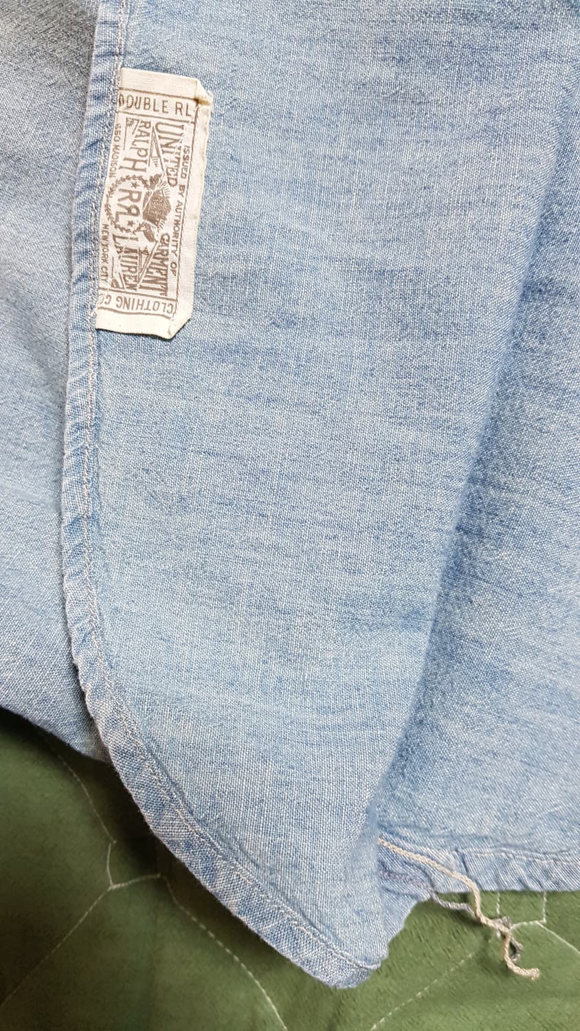 [새상품/M] RRL 인디고 샴브레이 워크셔츠 팝니다. 상품이미지5