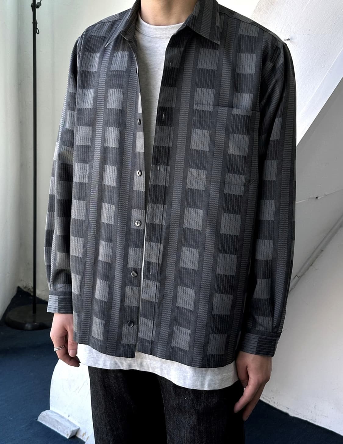 Patterned poly L/S shirt 상품이미지8