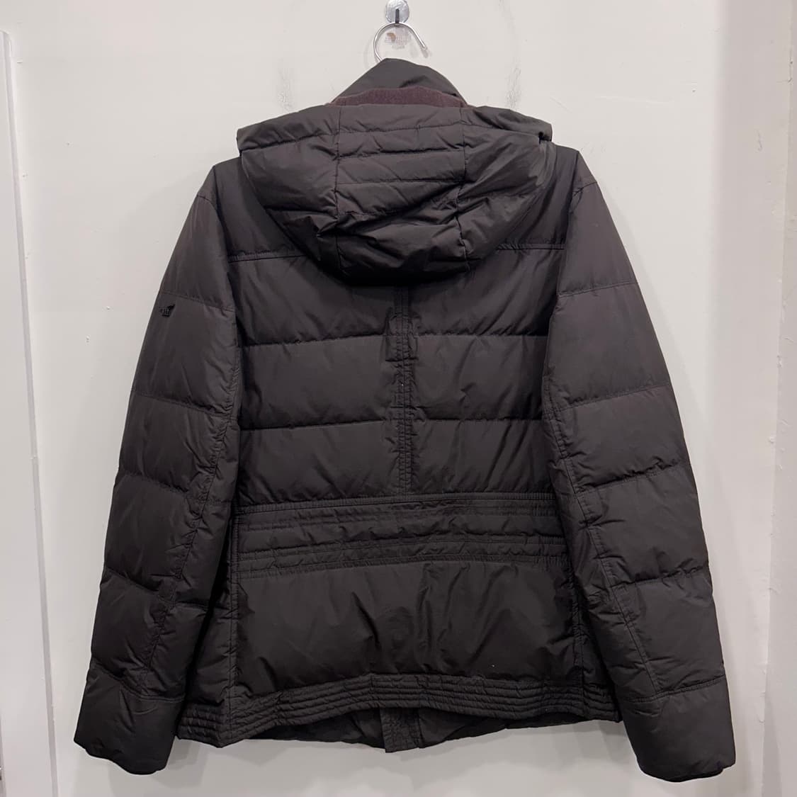 헨리코튼 구스다운 스웨이드 배색 후드 패딩 상품이미지5