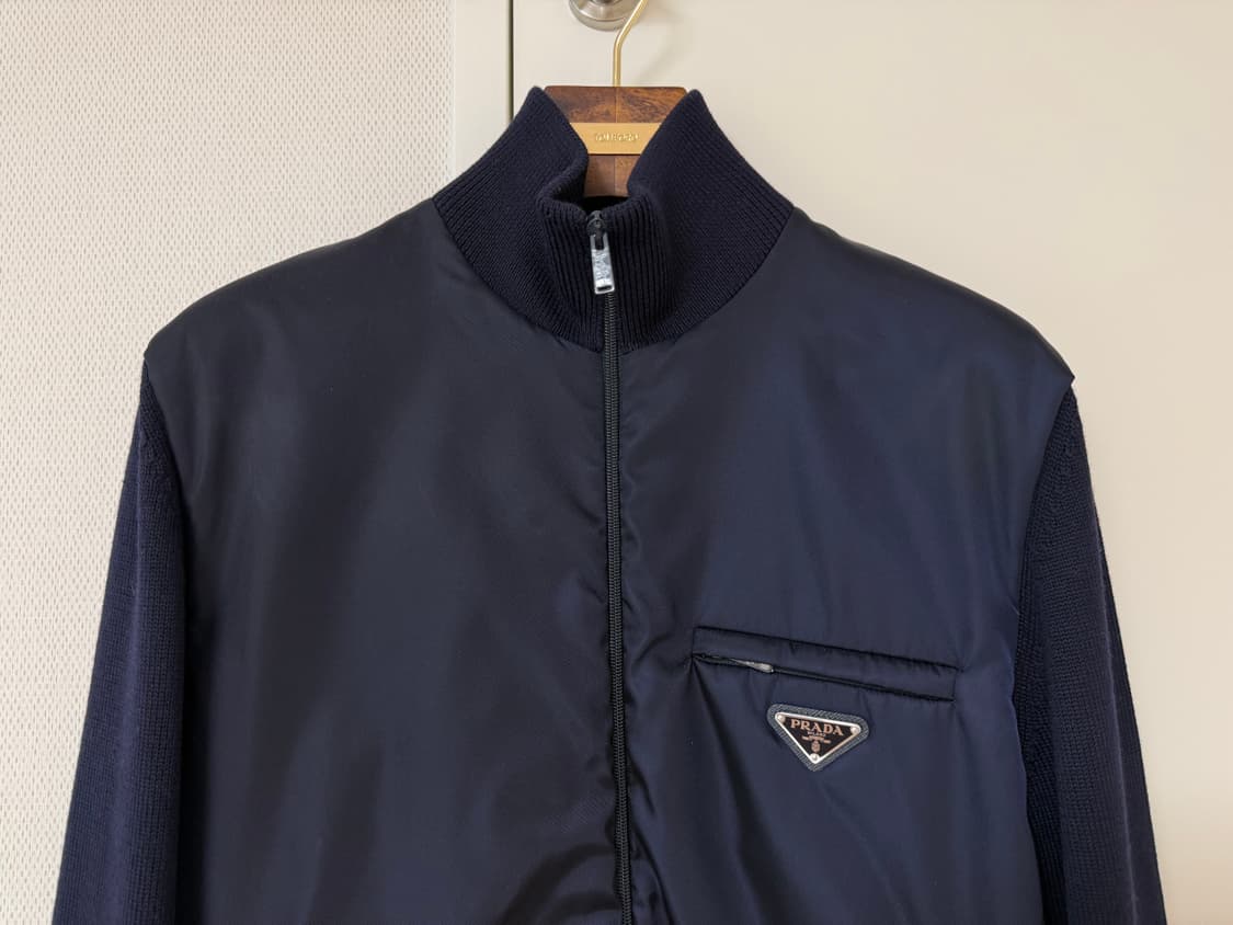신형 프라다 리나일론 니트 패딩 집업  상품이미지2