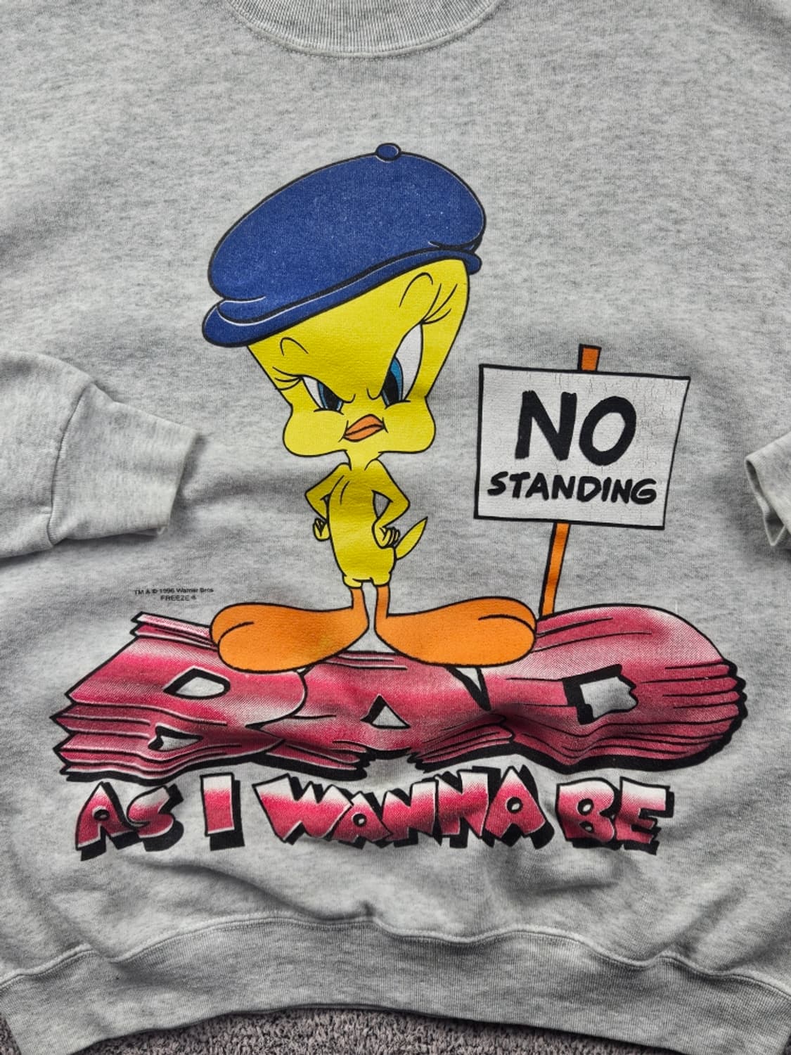 90's USA 루니툰즈 트위티 버드 맨투맨 스웻 셔츠 (L)/10814 상품이미지7